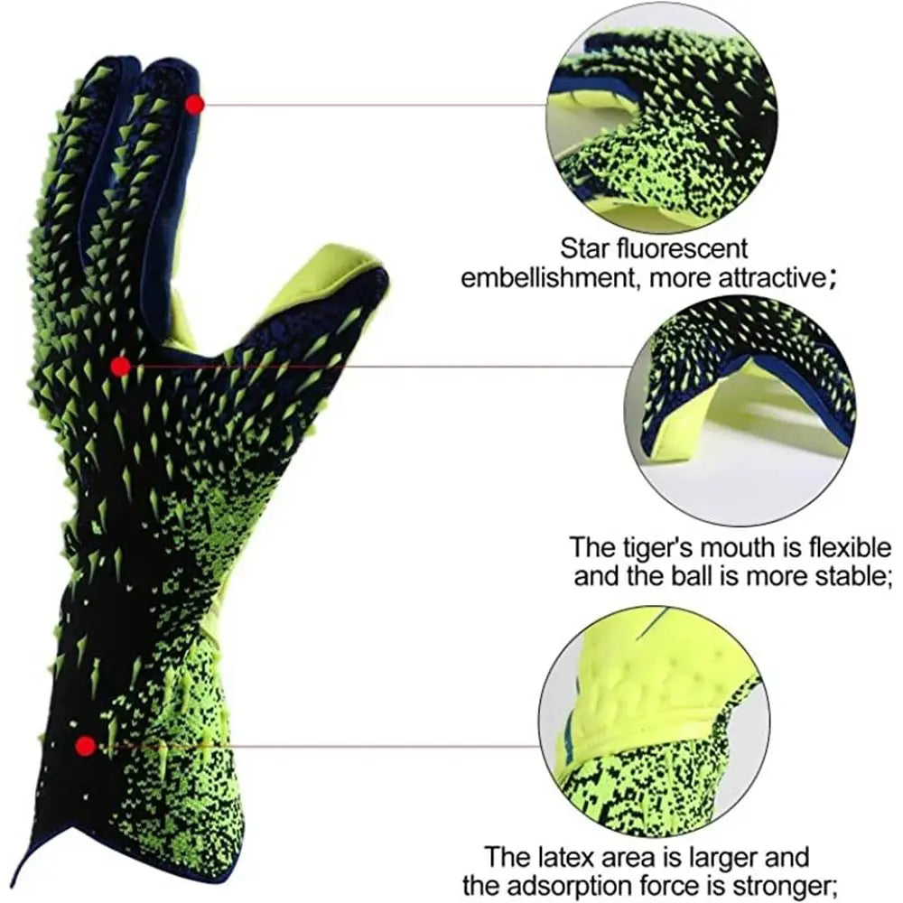 Goalkeeper Gloves Strong Grip With Latex Palm For Soccer