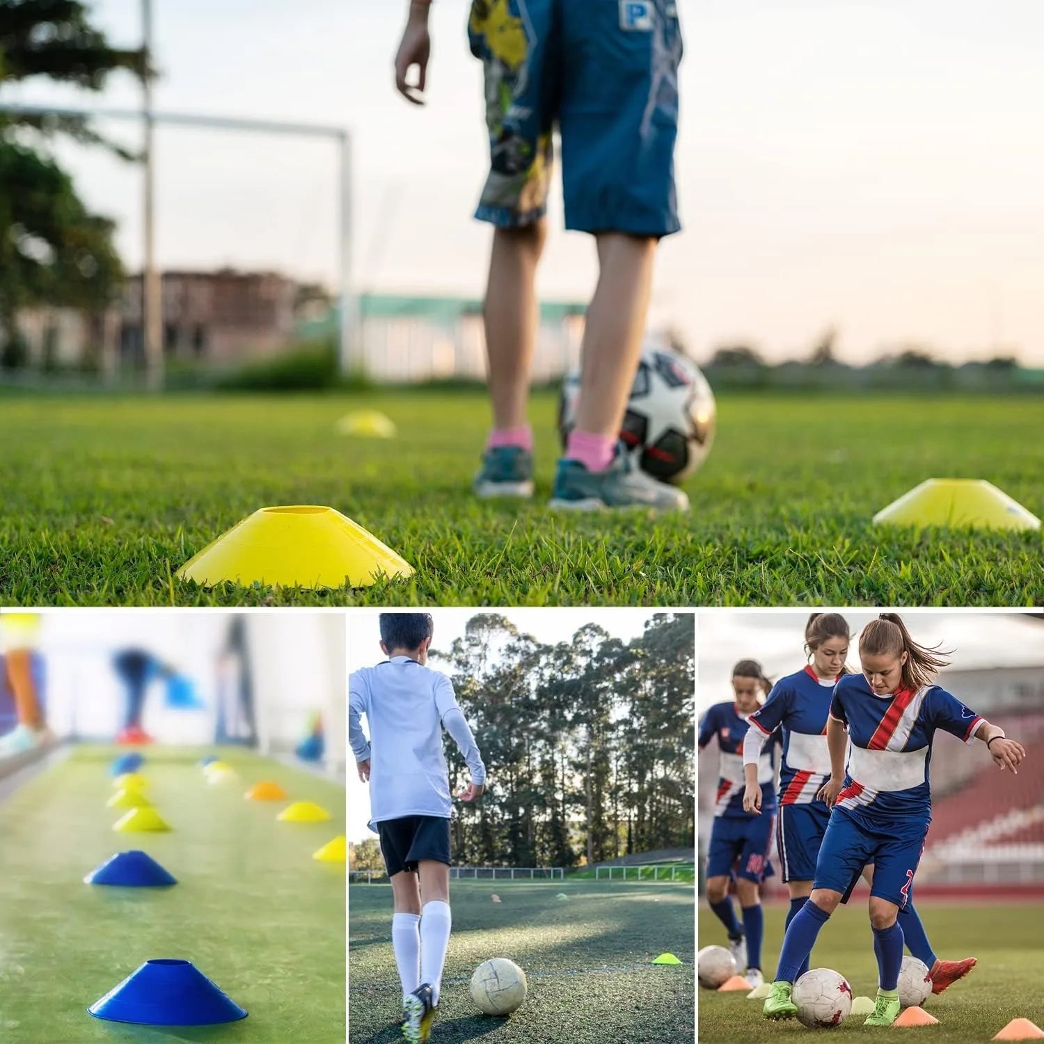 Set Of 50 Agility Training Disc Cones For Sports