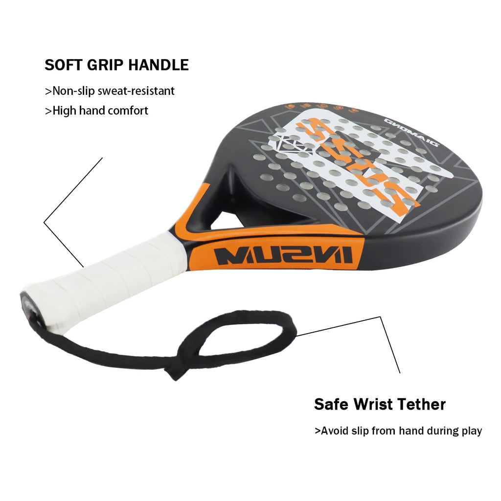 Carbon Fiber Padel Racket Soft EVA High Balance Diamond