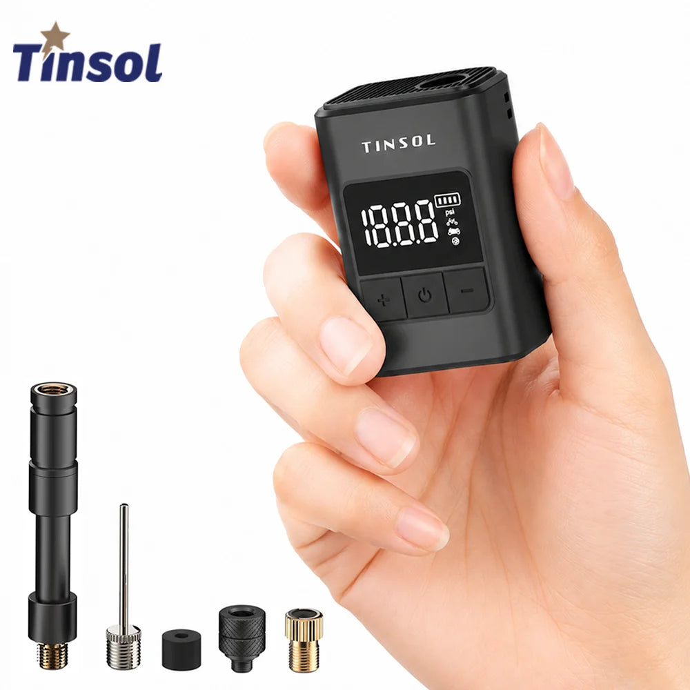 Mini Electric Bike Pump 120 PSI with Digital Gauge
