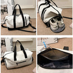 Waterproof Gym Duffle Bag With Shoe & Wet Compartments