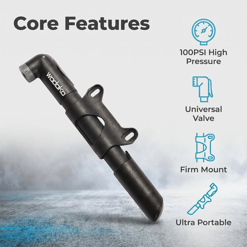 Portable Mini Bike Pump 120 PSI for Presta & Schrader