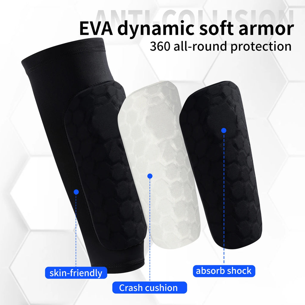Youth Soccer Shin Guard Sleeves With EVA Padding