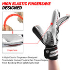 Kids Goalkeeper Gloves With Fingersave And 4mm Latex