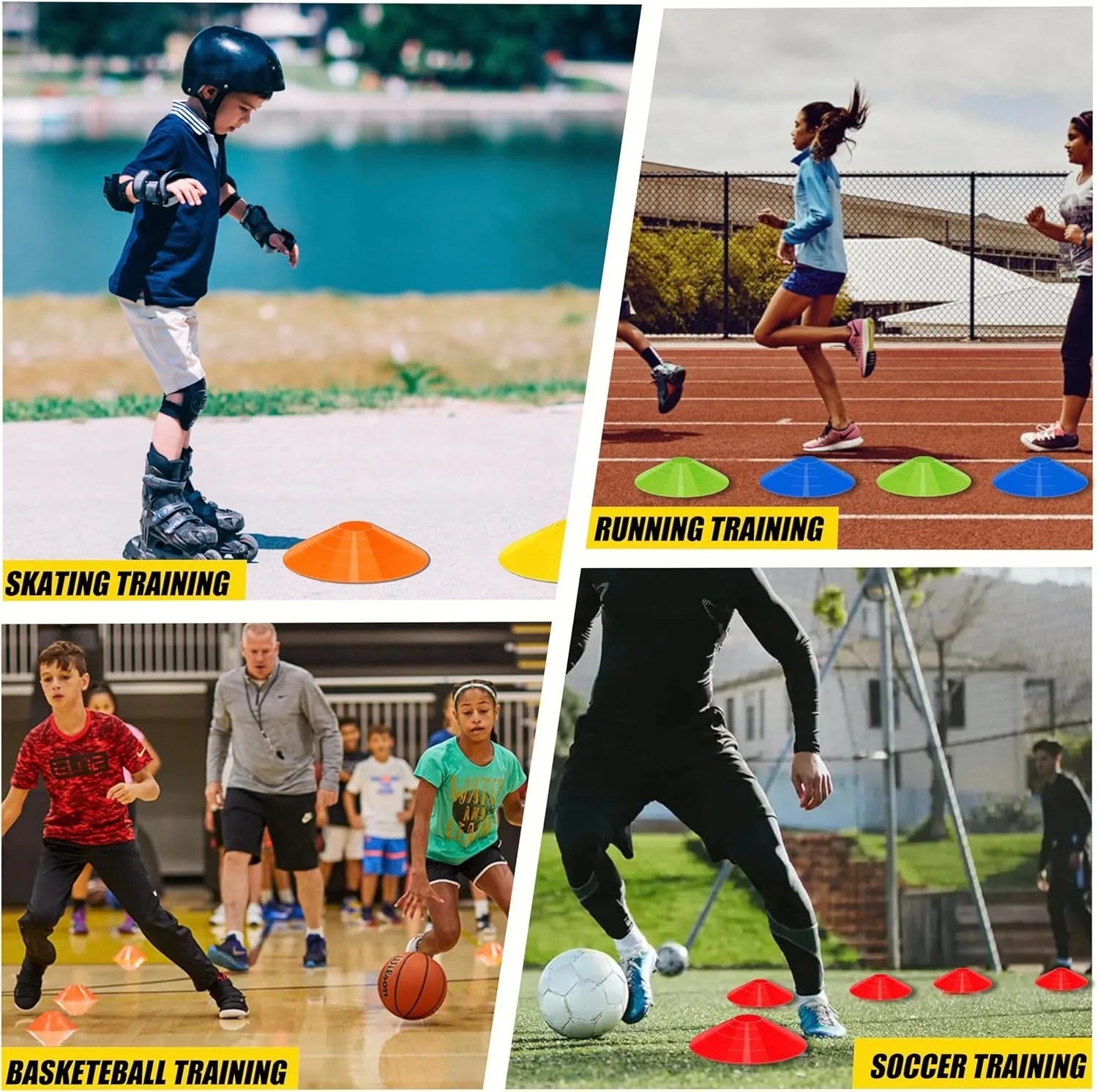Football Training Disc Cones Set – Agility Marker Pack