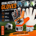 Goalkeeper Gloves With Latex Grip & Finger Protection