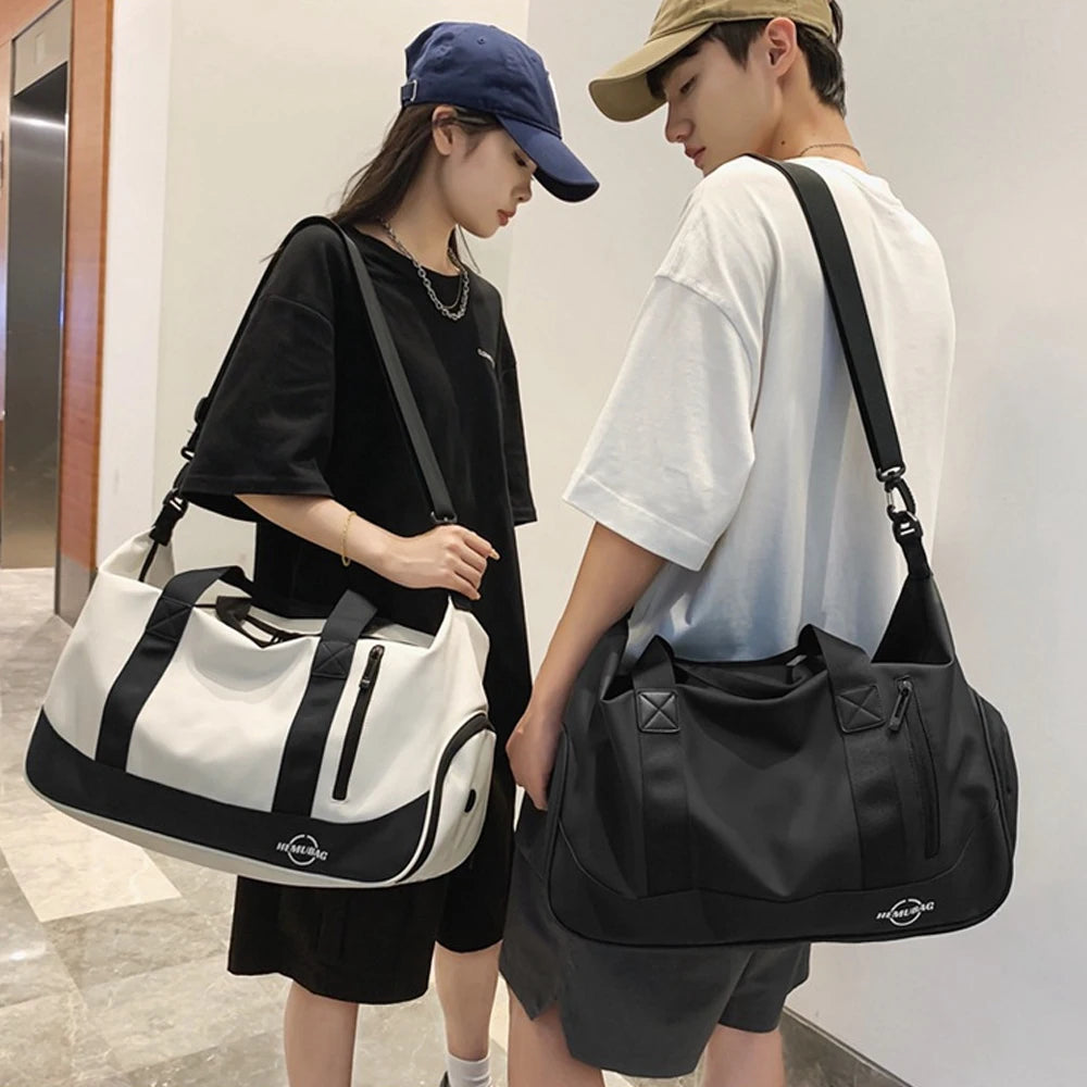Waterproof Gym Duffle Bag With Shoe & Wet Compartments