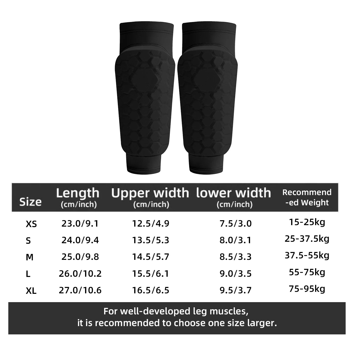 Youth Soccer Shin Guard Sleeves With EVA Padding