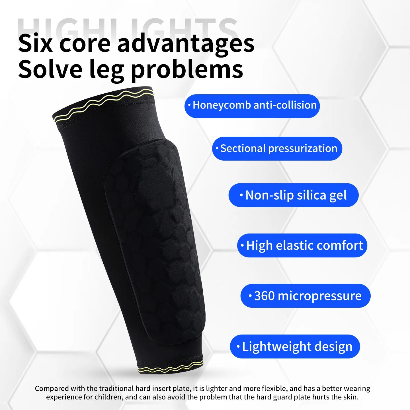 Youth Soccer Shin Guard Sleeves With EVA Padding