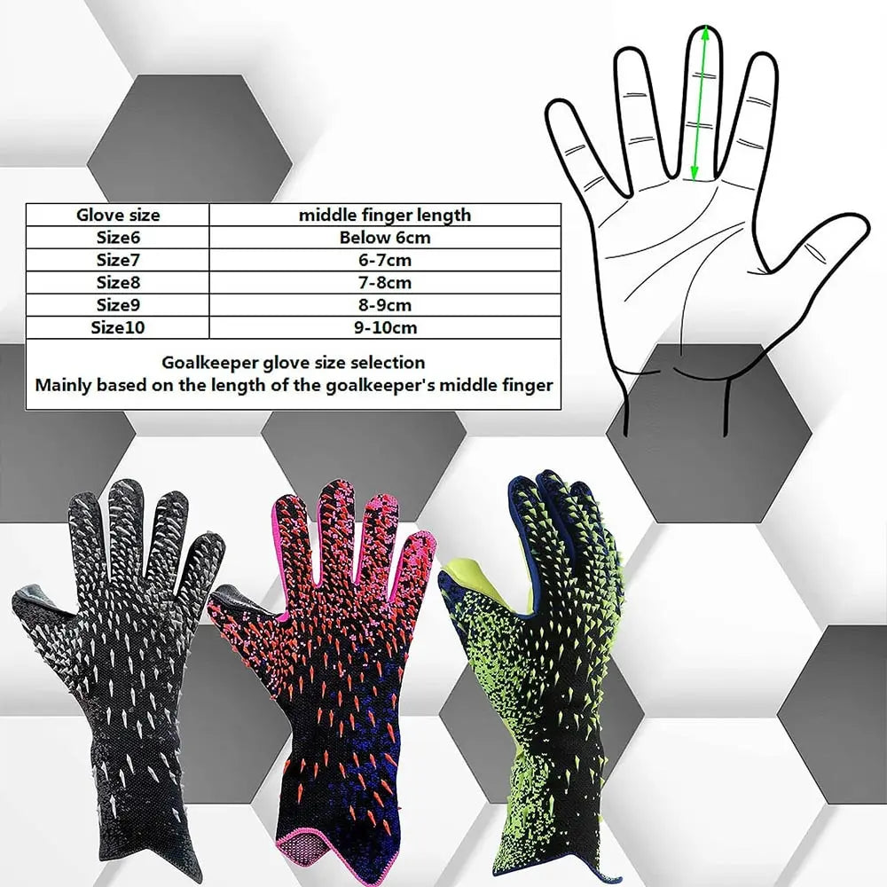 Goalkeeper Gloves Strong Grip With Latex Palm For Soccer