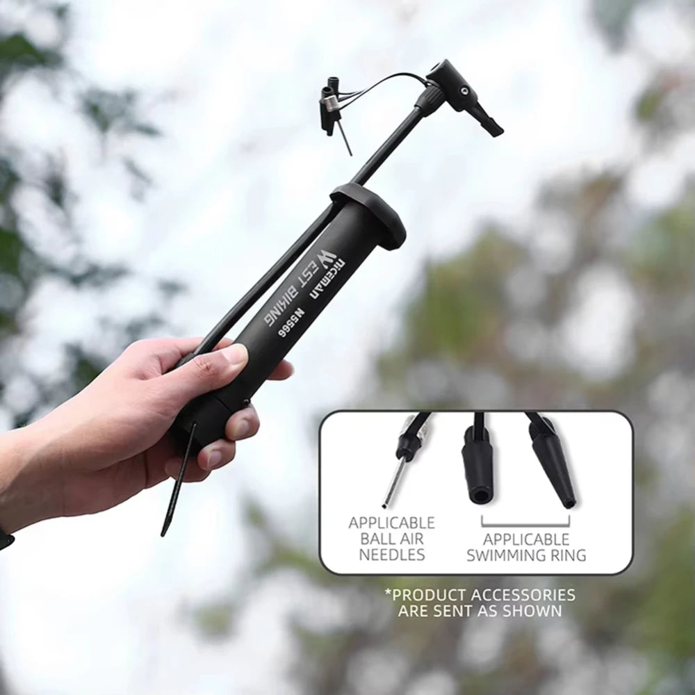 Mini Bicycle Hand Pump 80 PSI for Tires and Balls