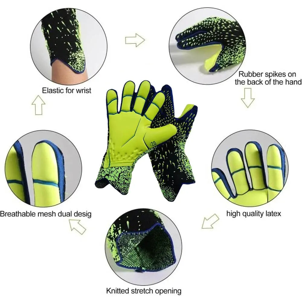 Goalkeeper Gloves Strong Grip With Latex Palm For Soccer