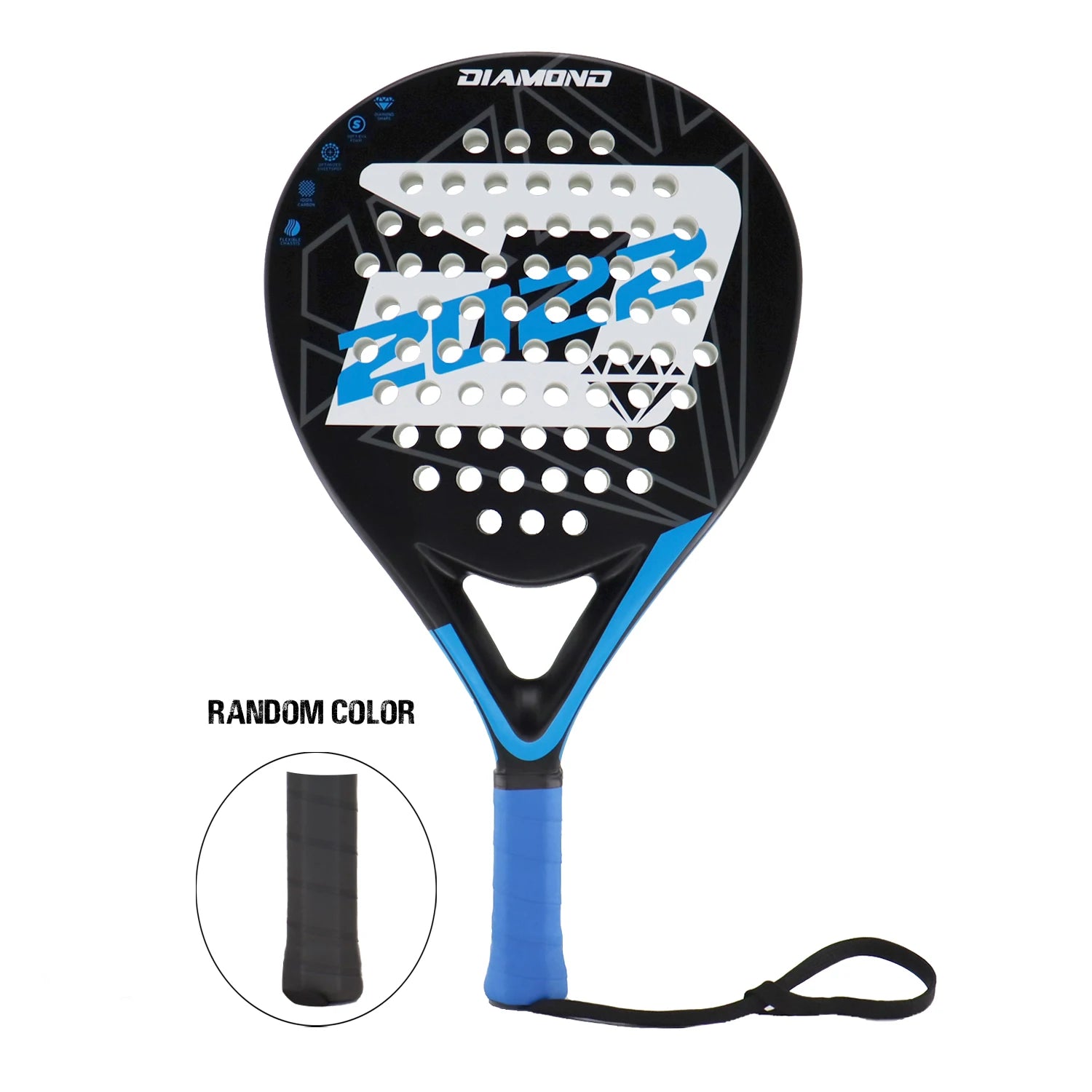Carbon Fiber Padel Racket Soft EVA High Balance Diamond