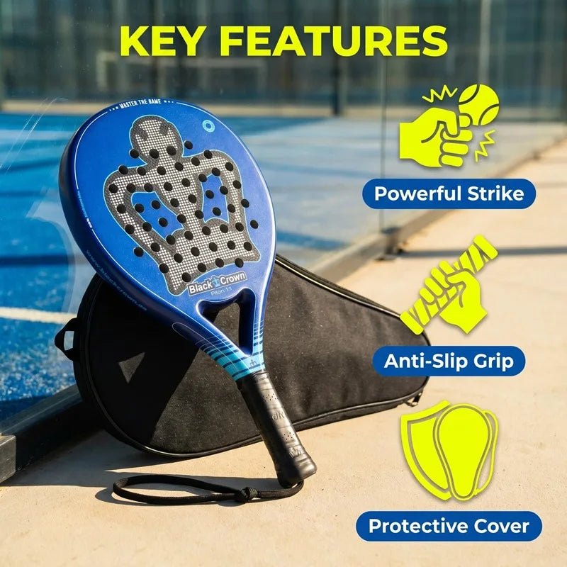 Carbon Fiber Padel Racket with Cover – Optimized Sweet Spot