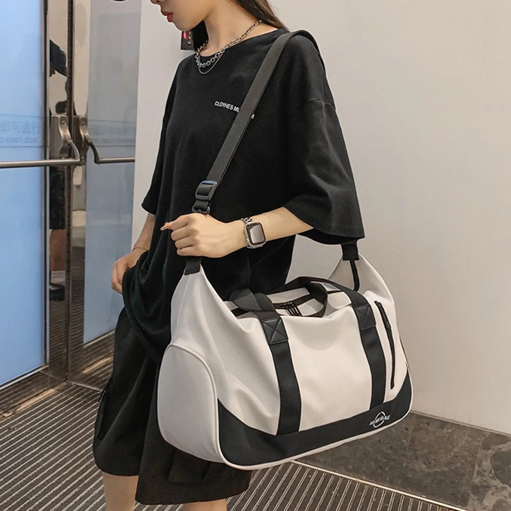 Waterproof Gym Duffle Bag With Shoe & Wet Compartments