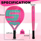 Carbon Fiber Padel Racket with EVA Memory Foam Core