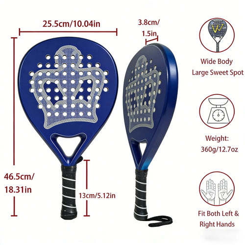 Carbon Fiber Padel Racket with Cover – Optimized Sweet Spot